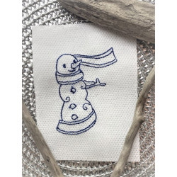 Stickdatei - Schneemann Alphabet Buchstabe F